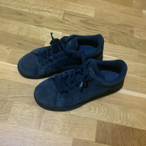 Mörk blåa sneakers från Polo Ralph Lauren  -  köpte skorna  för 1800 kr från Ralph Lauren  och har haft de i cirka 5 månader. Sko snören är lite sönder trampade. Storlek 42 Eu 