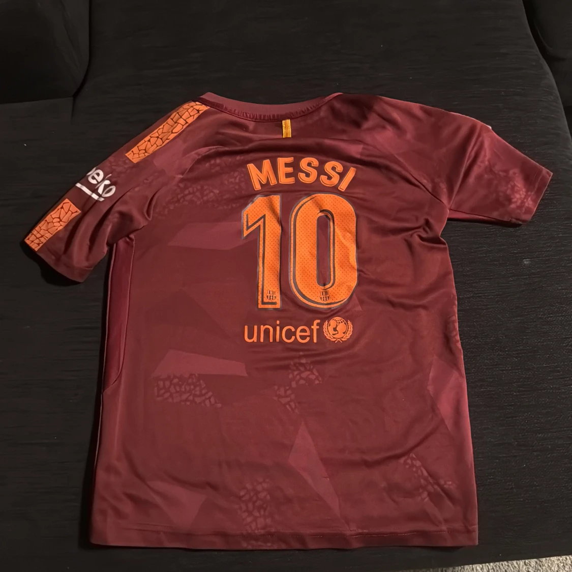 Vinröd FC Barcelona fotbollströja - 90