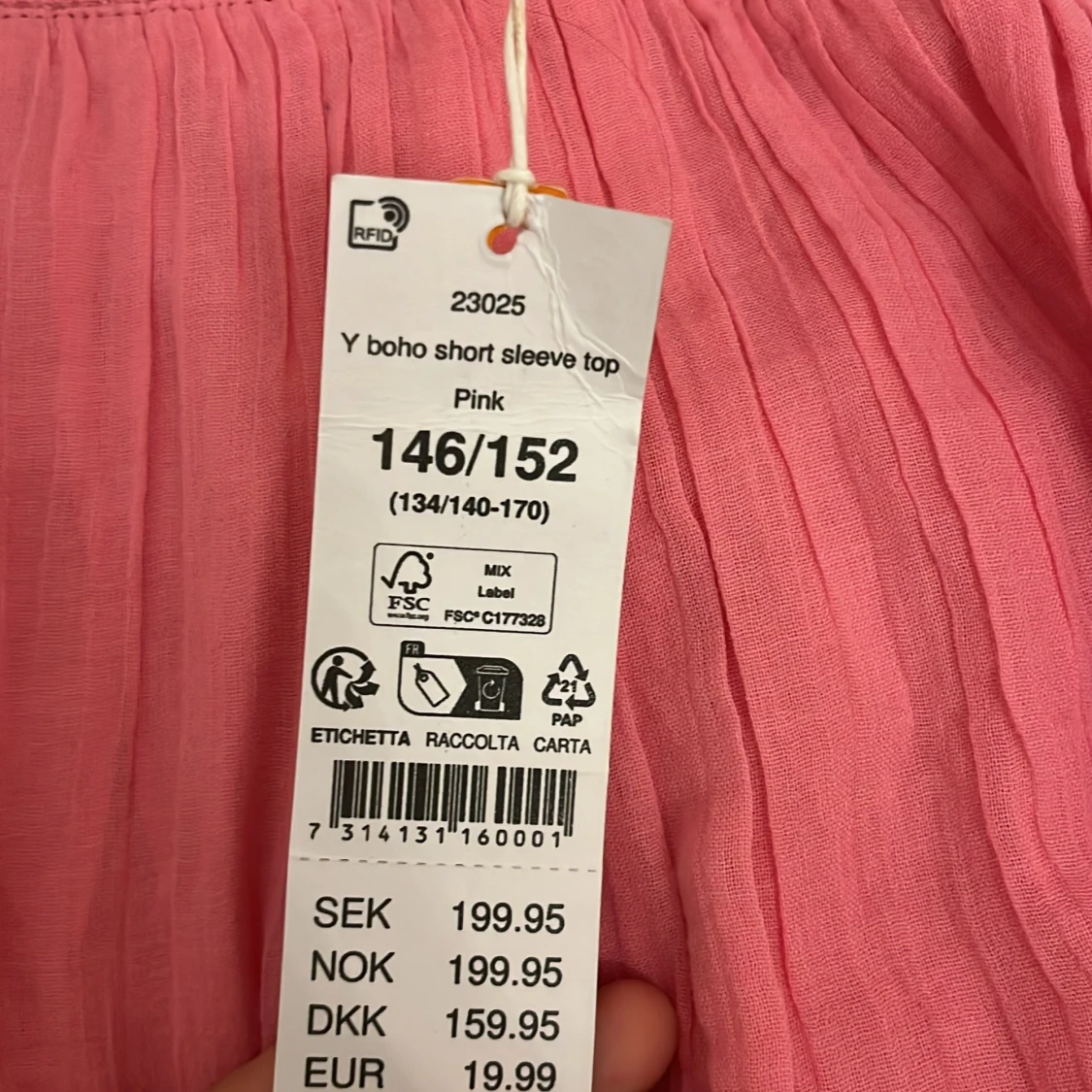 Rosa boho topp från Gina Tricot - 92