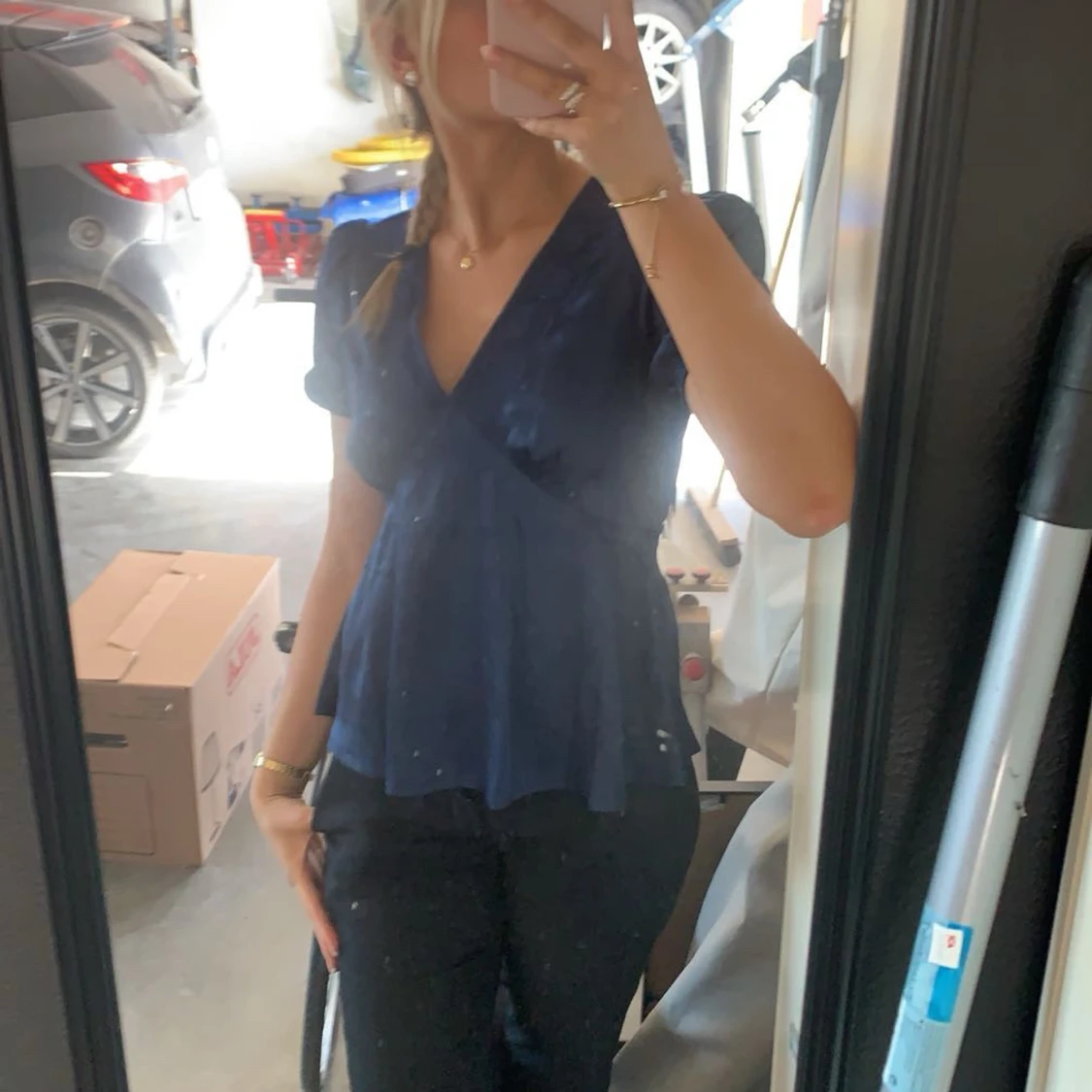 Satin topp/blus - 90