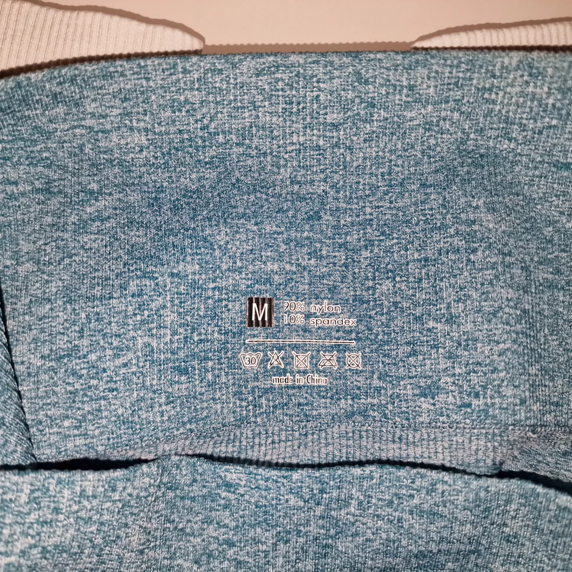 Blå/vit ombre träningstopp och leggings - 92