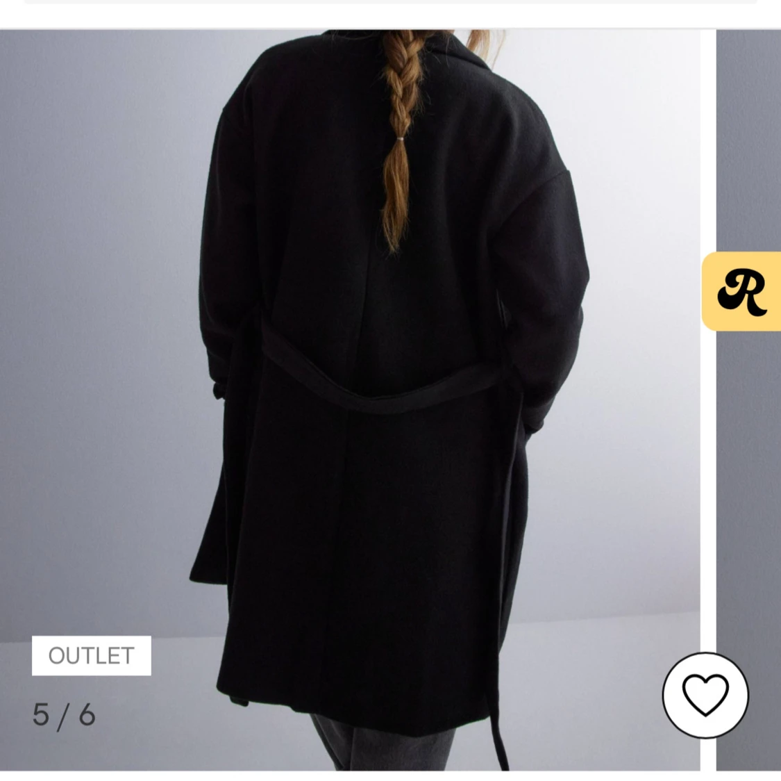 Svart kappa från Pieces - 91