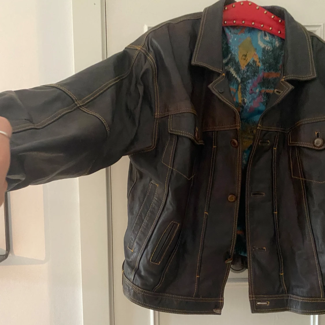 Jacka i äkta läder - 90