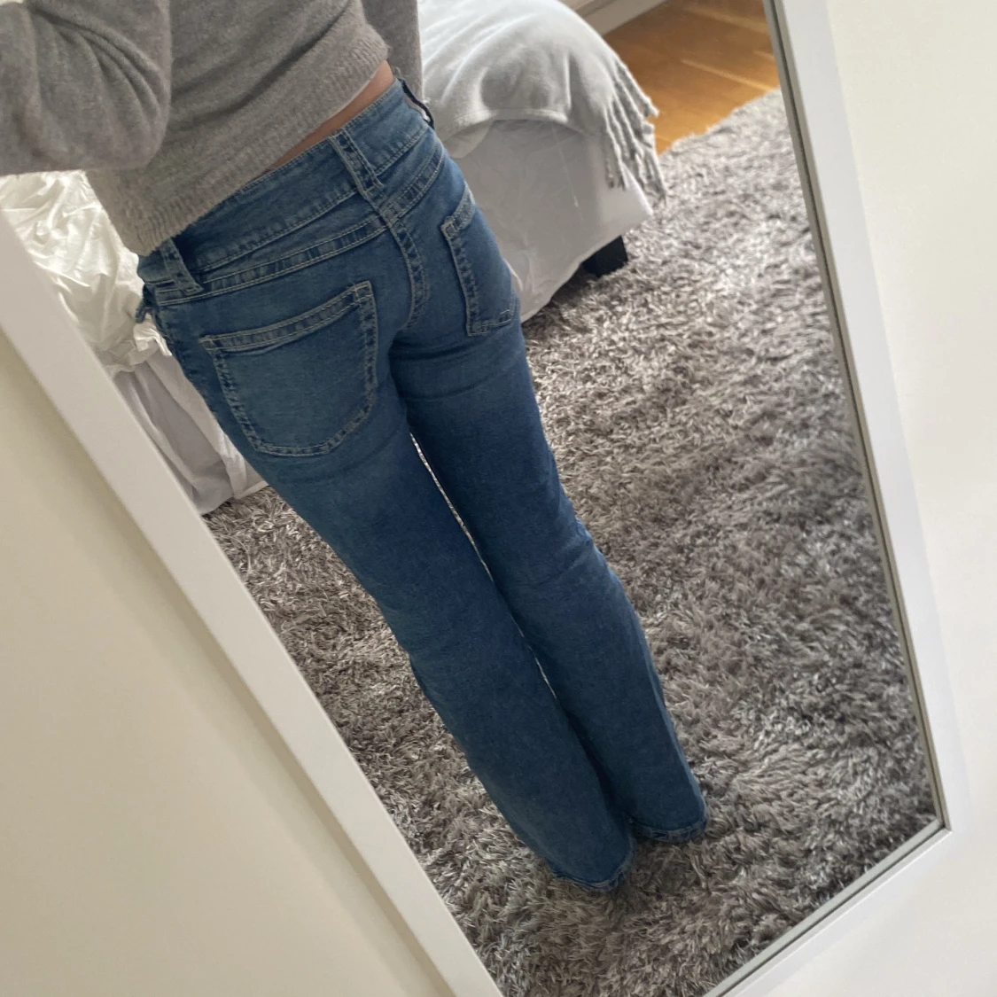 Blå jeans med bootcut - 2