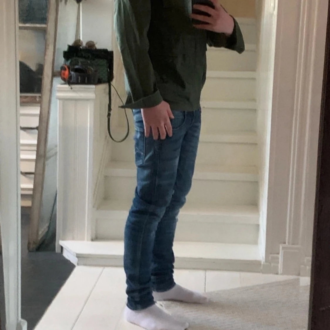 Grön jacka med fickor