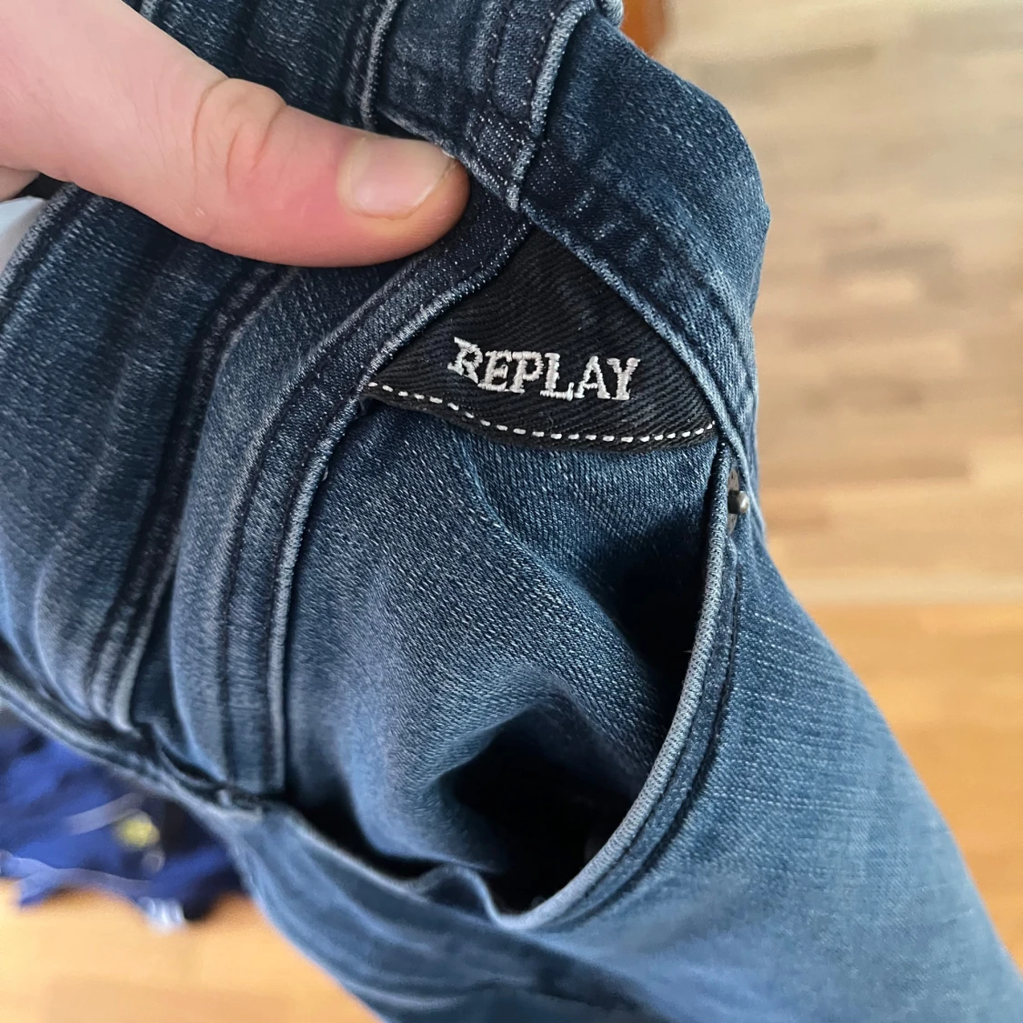 Blå replay anbass jeans - 4