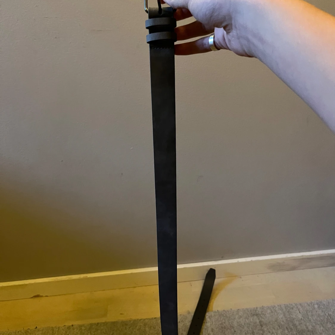 Brunt bälte i mocka - 90