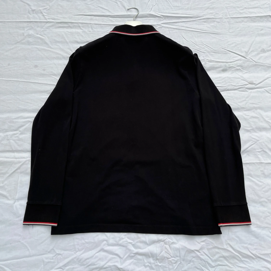 Moncler långärmad pické maglia svart  - 91