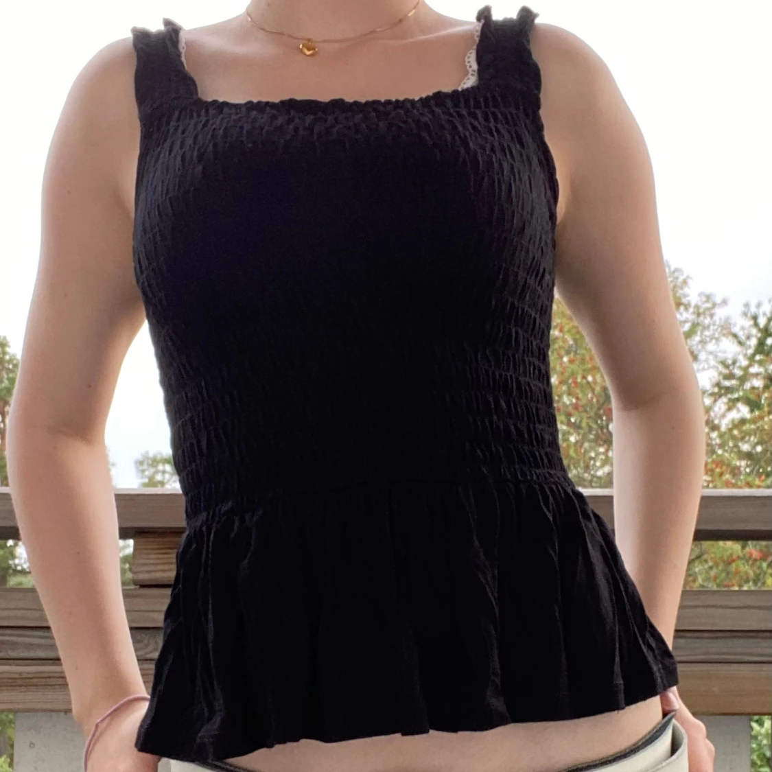 Söt svart topp - 90