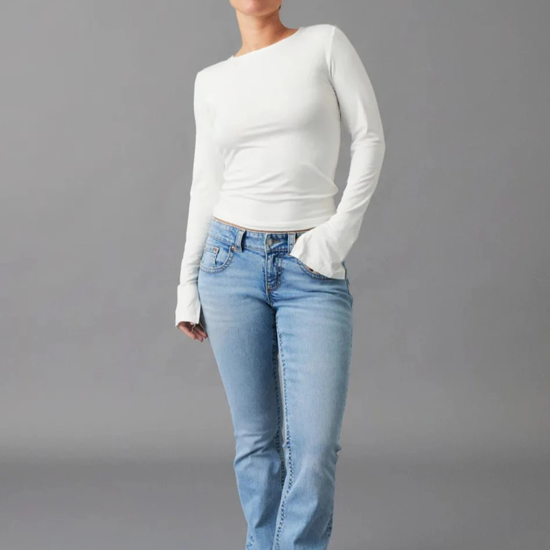 Y2k low bootcut jeans - 91