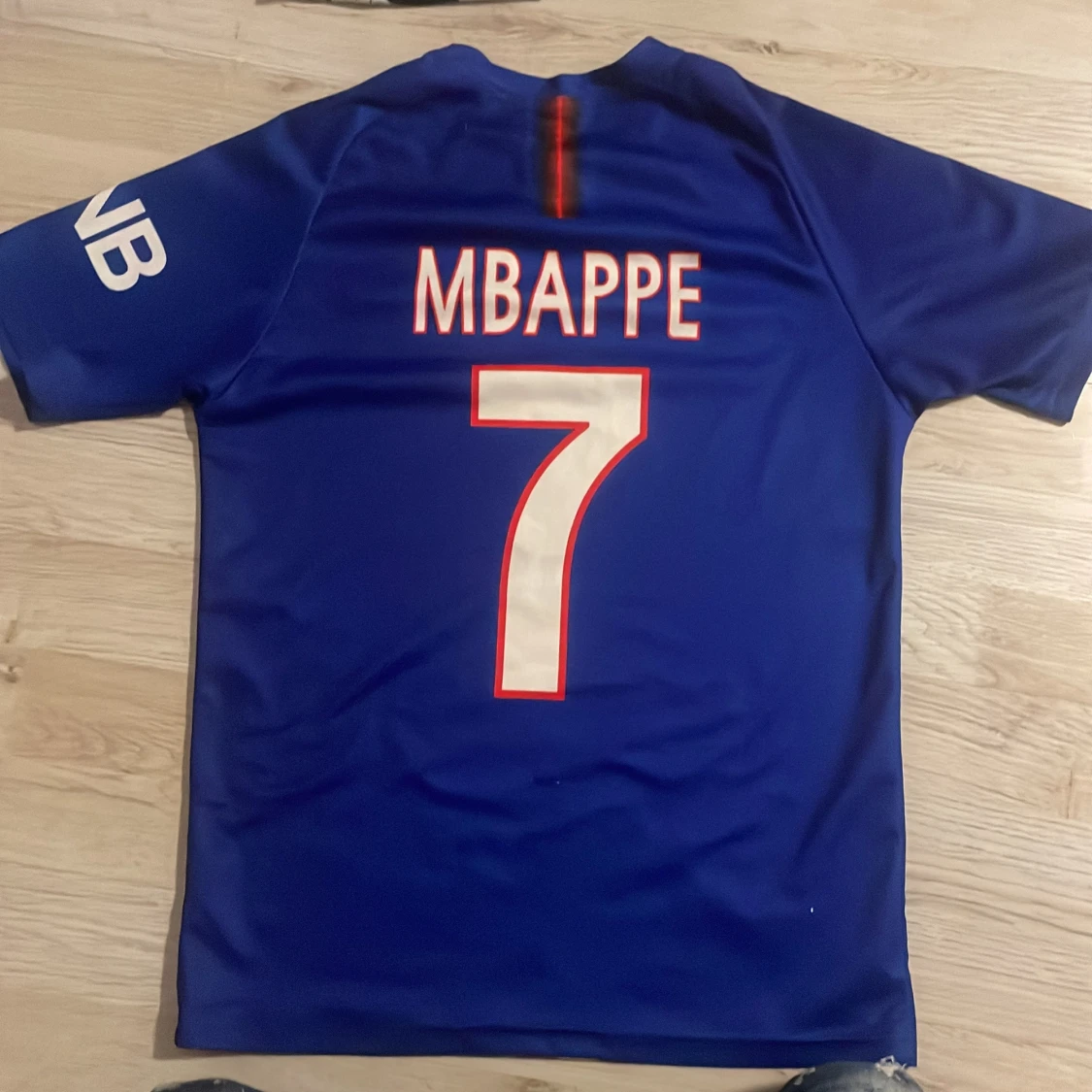 Blå PSG fotbollströja med Mbappe 7 - 90