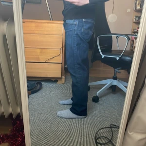 Blå jeans från Lee - Snygga blå jeans från Lee med klassisk design. De har en normal passform och är perfekta för en avslappnad stil, Storlek W33/L32, bekväma