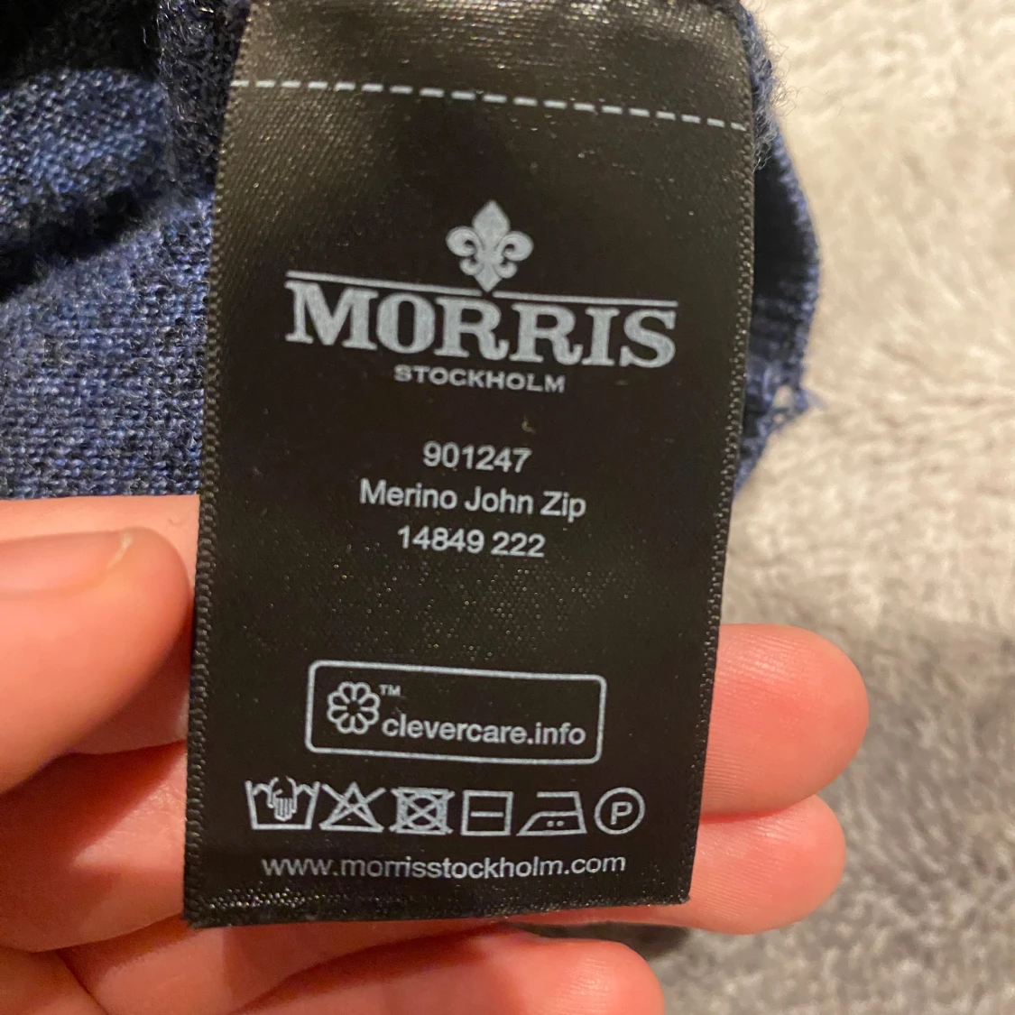 Morris zip 100% merinoull  - 2