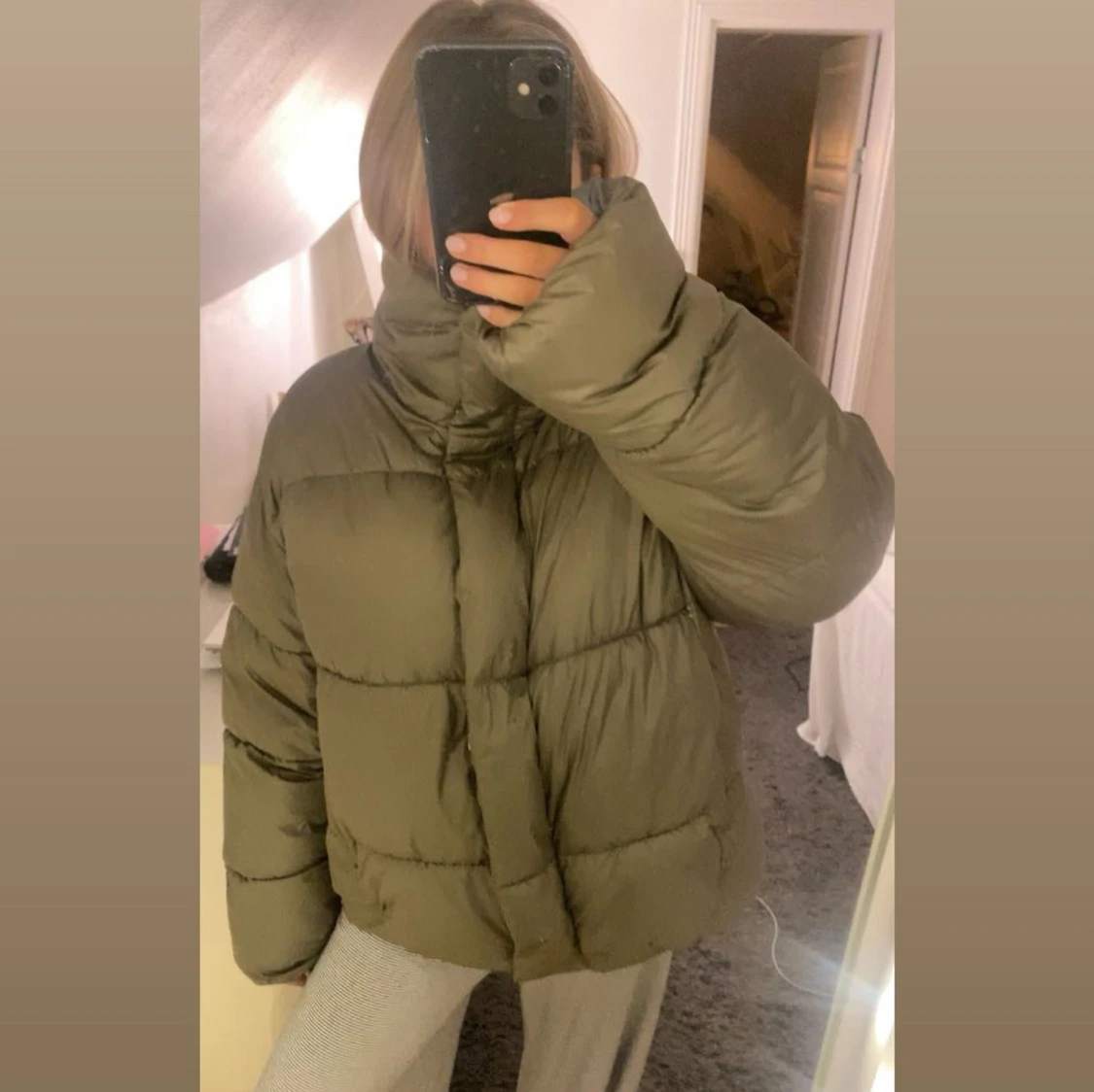 Grön pufferjacka - 91