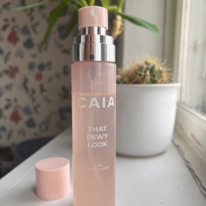 Caia settingspray that dewy look - Säljer den populära settingsprayen från caia, endast använd lite (se bilder). Kostar 245kr som ny, säljer för att jag har en annan settingspray jag gillar mer. Den ger en väldigt fin finish och gör att sminket håller hela dagen! 🥰