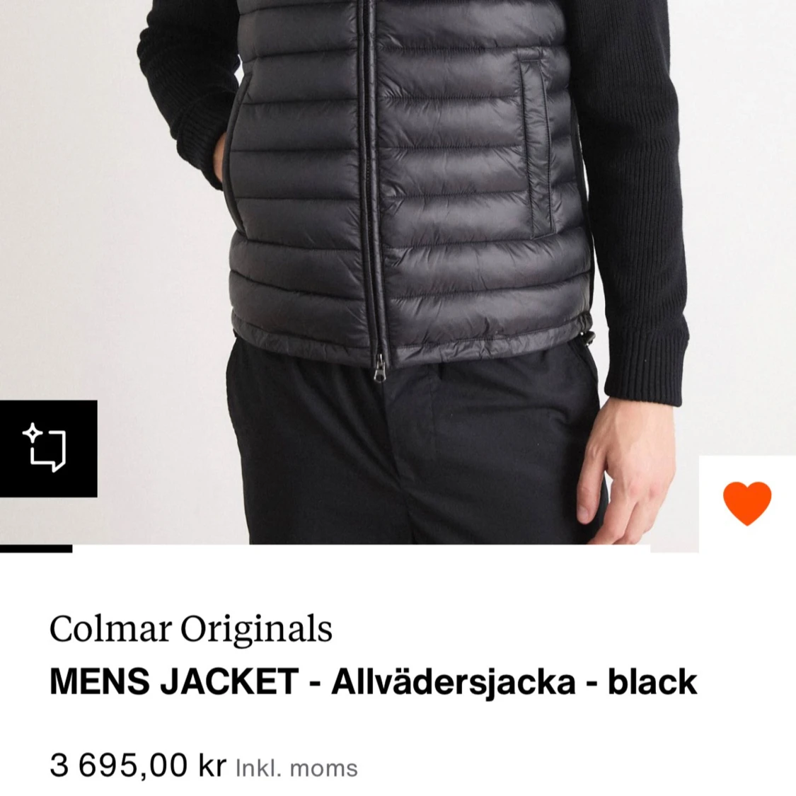 Svart pufferjacka från Colmar / Cardigan  - 4