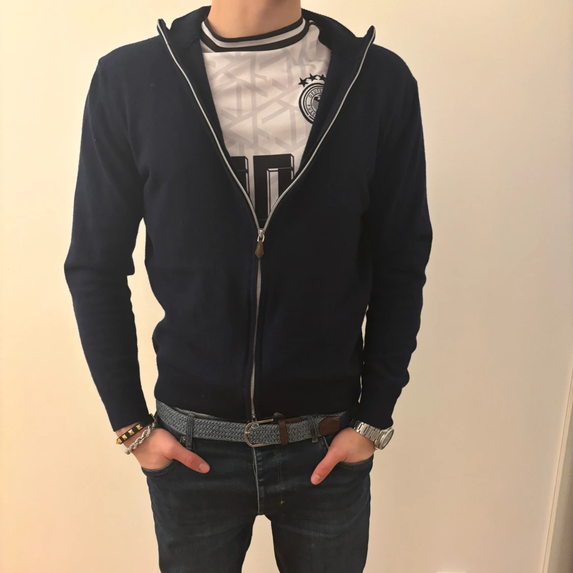 Fullzip dubbelzip Stenström 100% merino