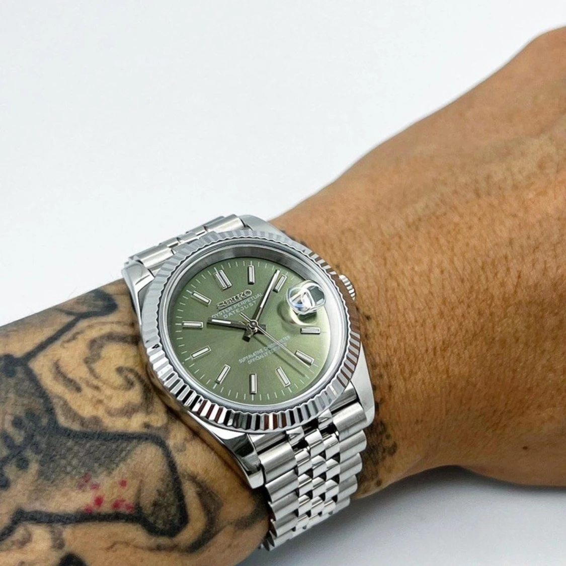 Seiko Datejust mod olivgrön - 90