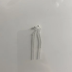 Silvriga örhängen med kedja - Silvriga örhängen med kedja