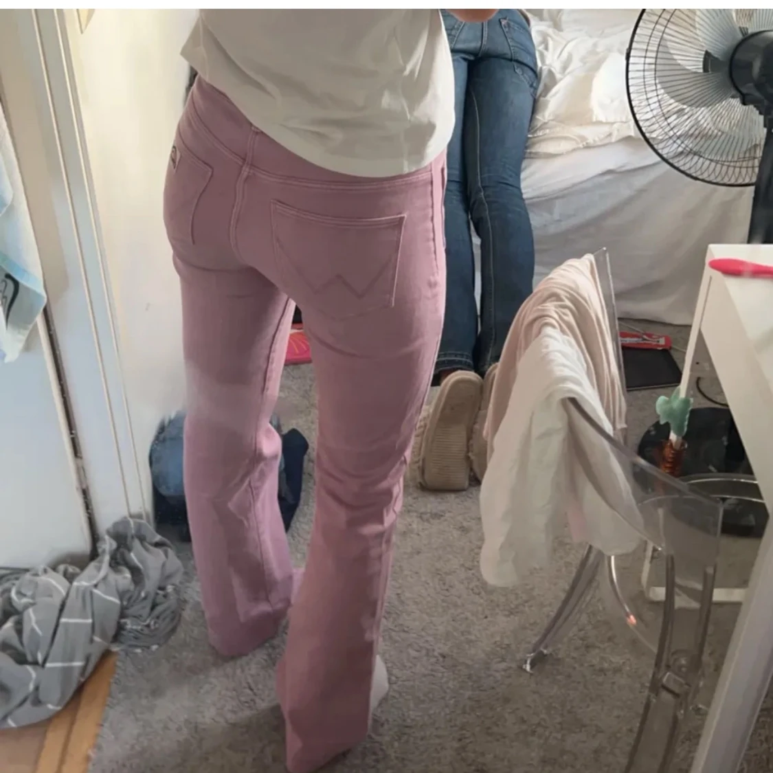 Rosa bootcut byxor - 90