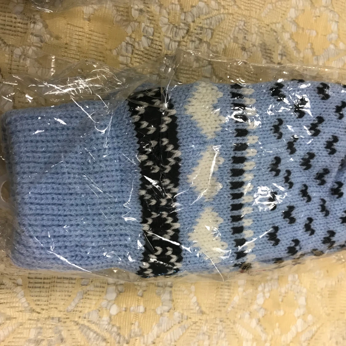 Färgglada stickade Fleece Vantar  - 93