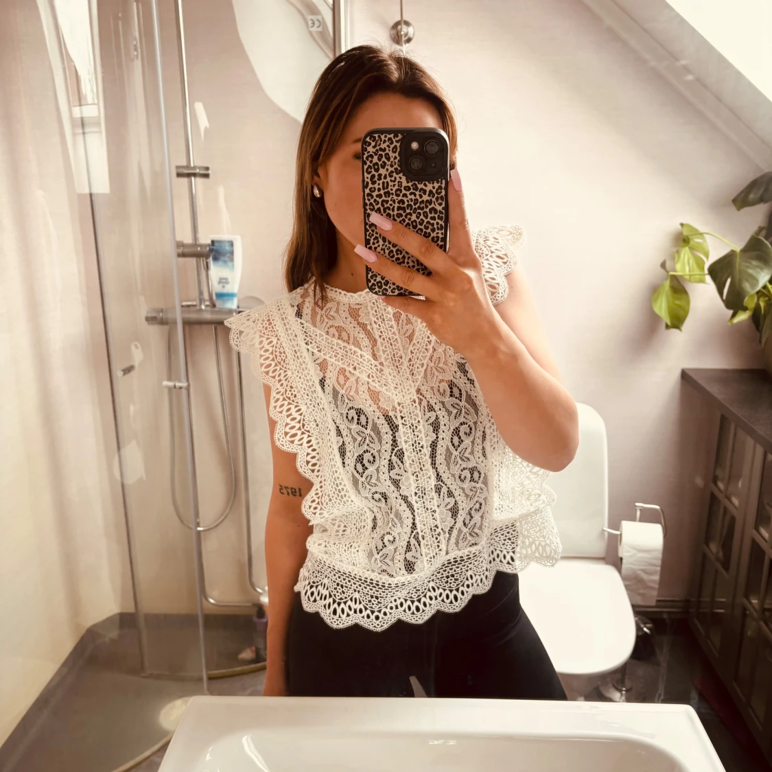 Vit spetsblus från Zara