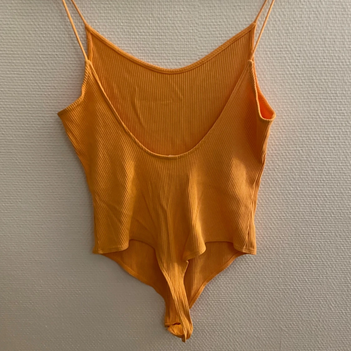 Orange/gul ribbad bodysuit - 1