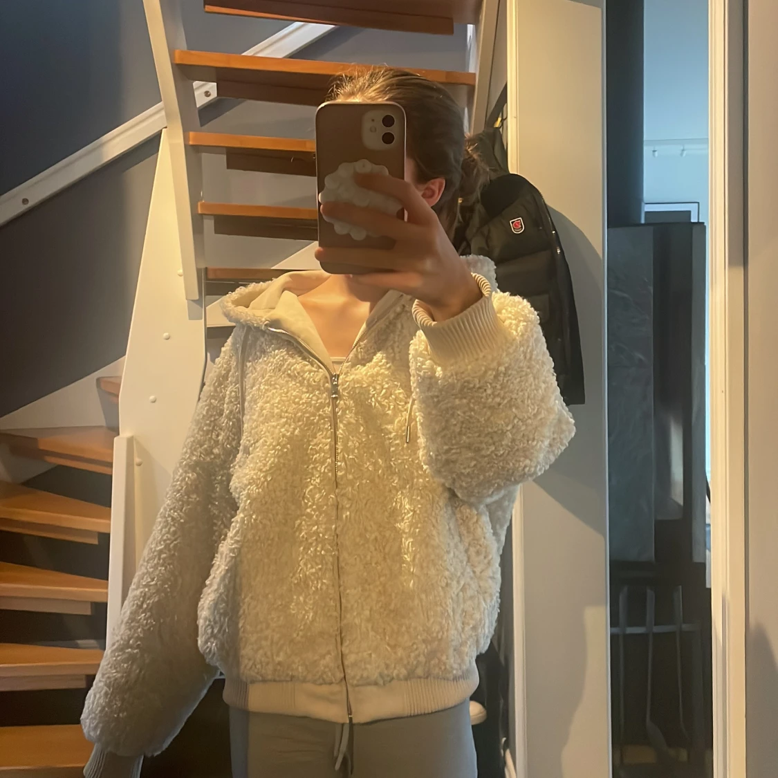 Vit teddyjacka från Zara