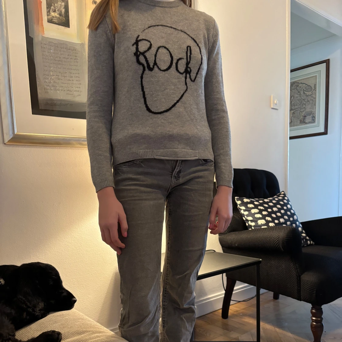 Grå tröja med tryck från Zadig & Voltaire - 90