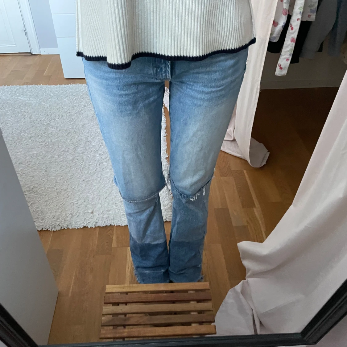 Blå bootcut jeans - 90