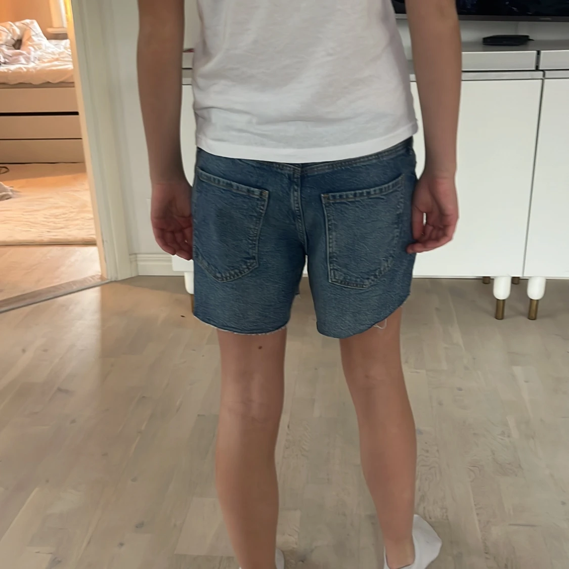 Blå jeansshorts - 3
