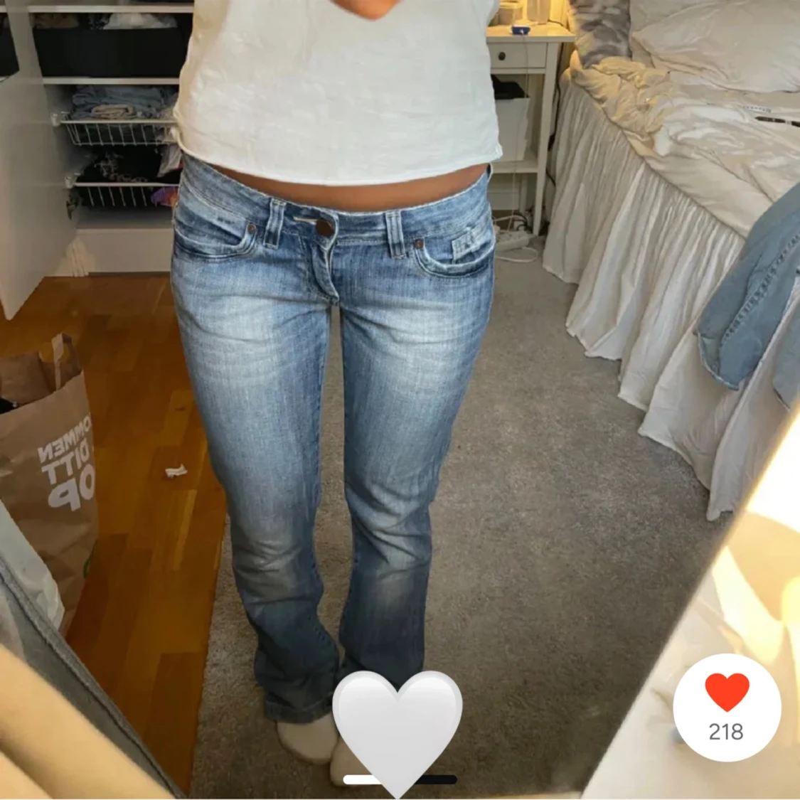 Lågmidjade bootcut jeans