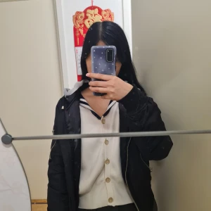 Svart bomberjacka från Topshop - En snygg svart bomberjacka från Topshop i storlek EUR 36 (kort modell). Jackan har en klassisk bomberstil med dragkedja och ribbade muddar. Perfekt för höst och vår, och den är i bra skick. Den gråa luvan kan tas av med dragkedjan. 