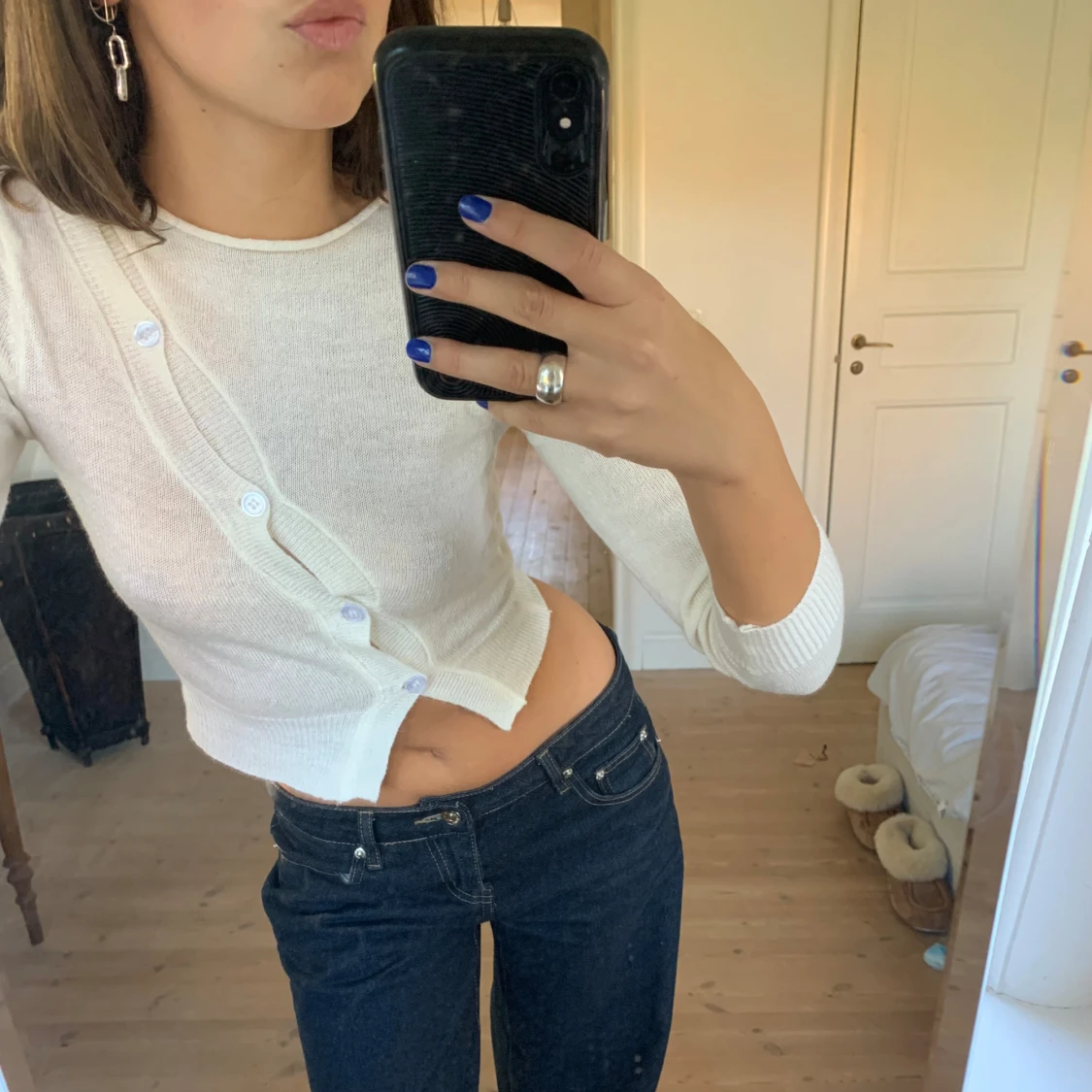 Unik underbar kofta med assymetrisk knäppning  - 93