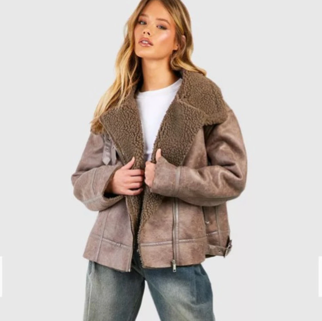 Pilotjacka med teddyfoder - 91