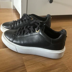 Sneakers - Svarta sneakers med vit sula från märket Stockholm Design Group. I bra skick, använda fåtal gånger. Pris kan diskuteras.