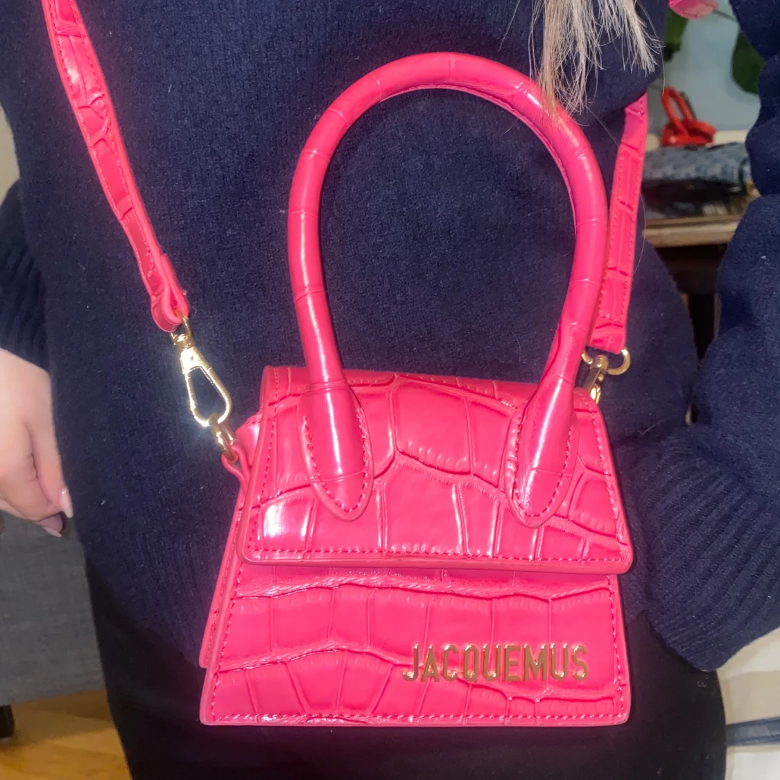 Rosa jacquemus väska  - 90