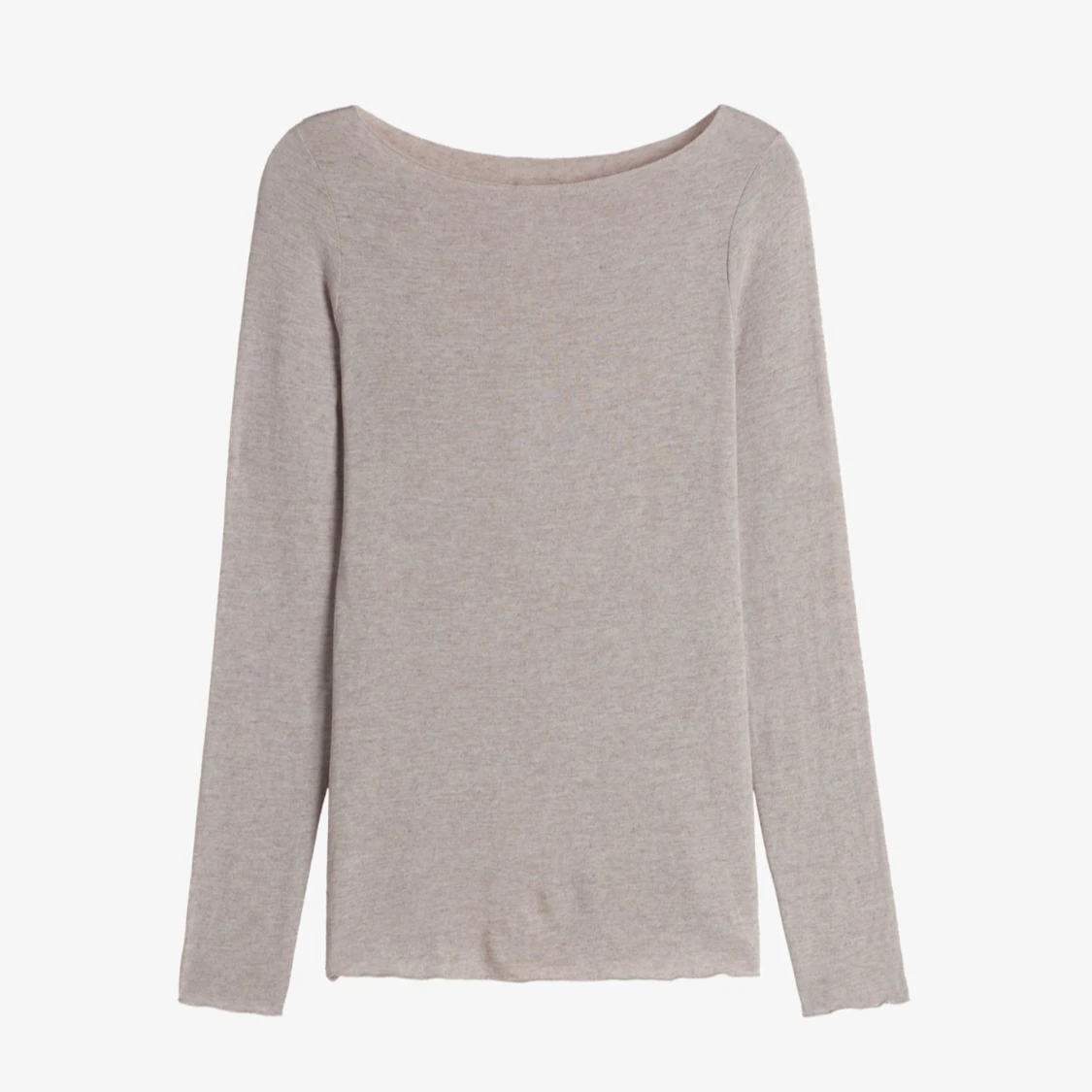 Beige långärmad topp