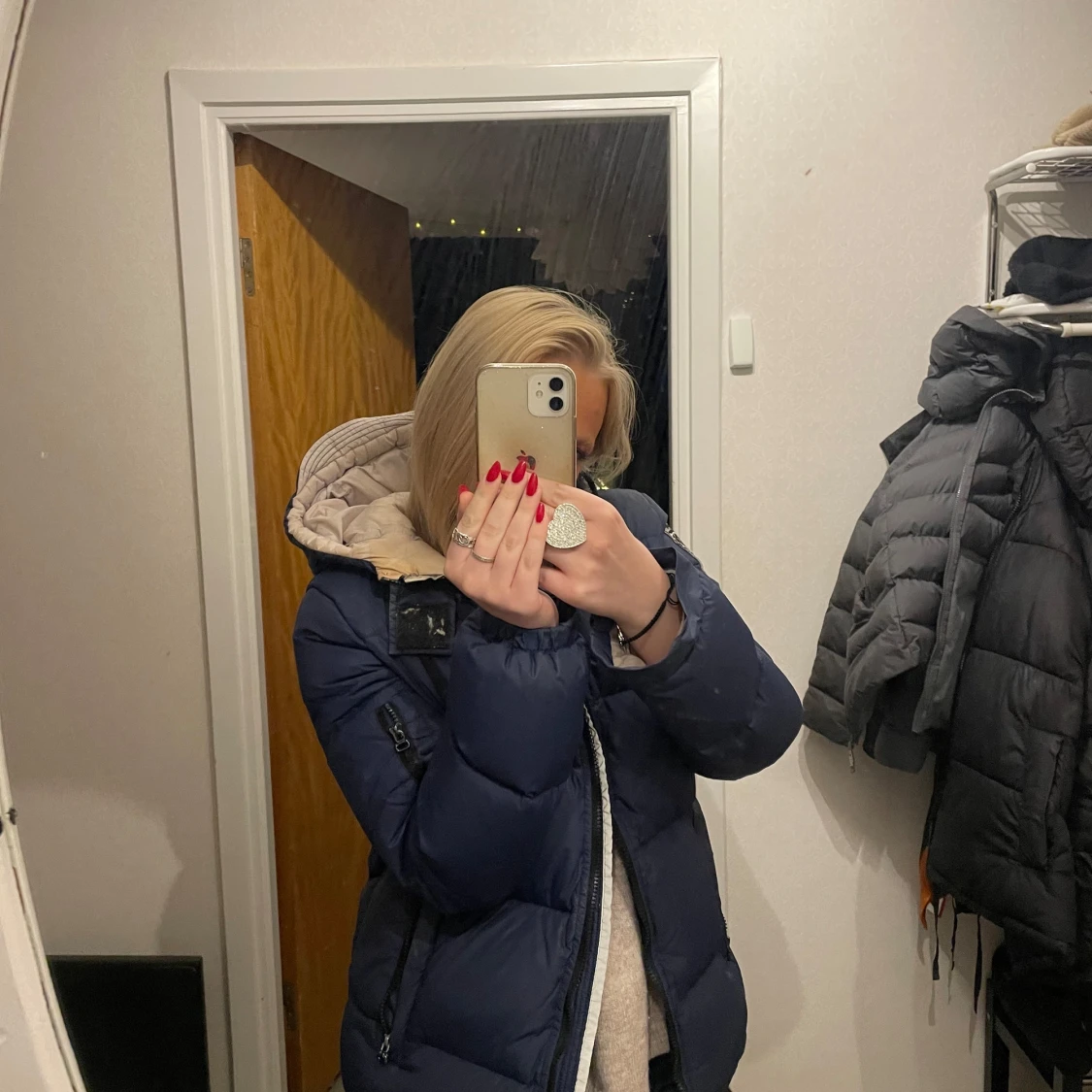 Blå d rand jacka  - 90