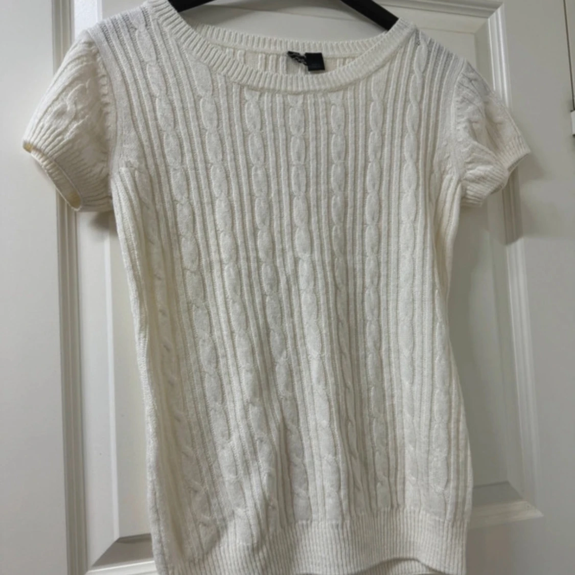 Vit stickad topp