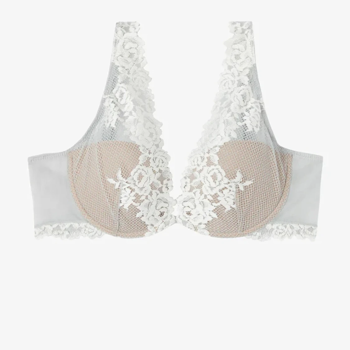Beige spets-bh - 90