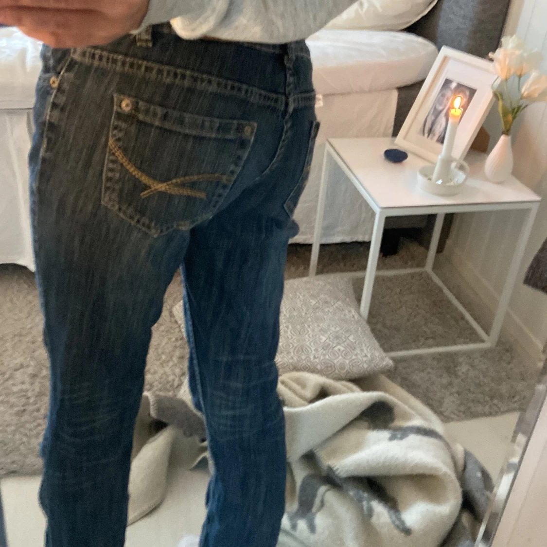 lågmidjade jeans - 90