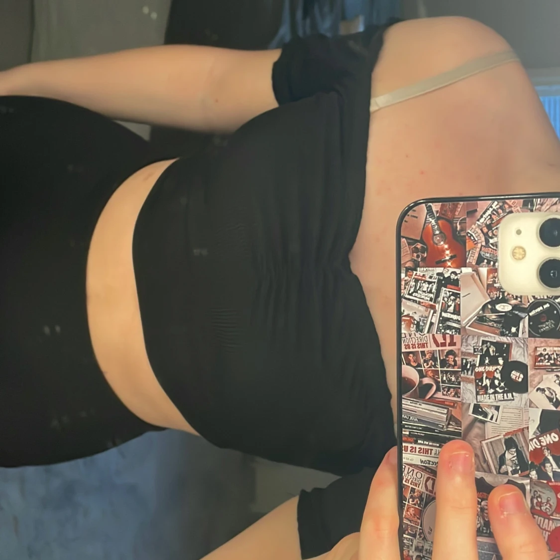 Svart offshoulder topp