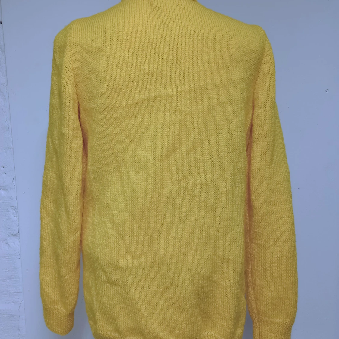 Gul stickad vintage retro kofta - 91