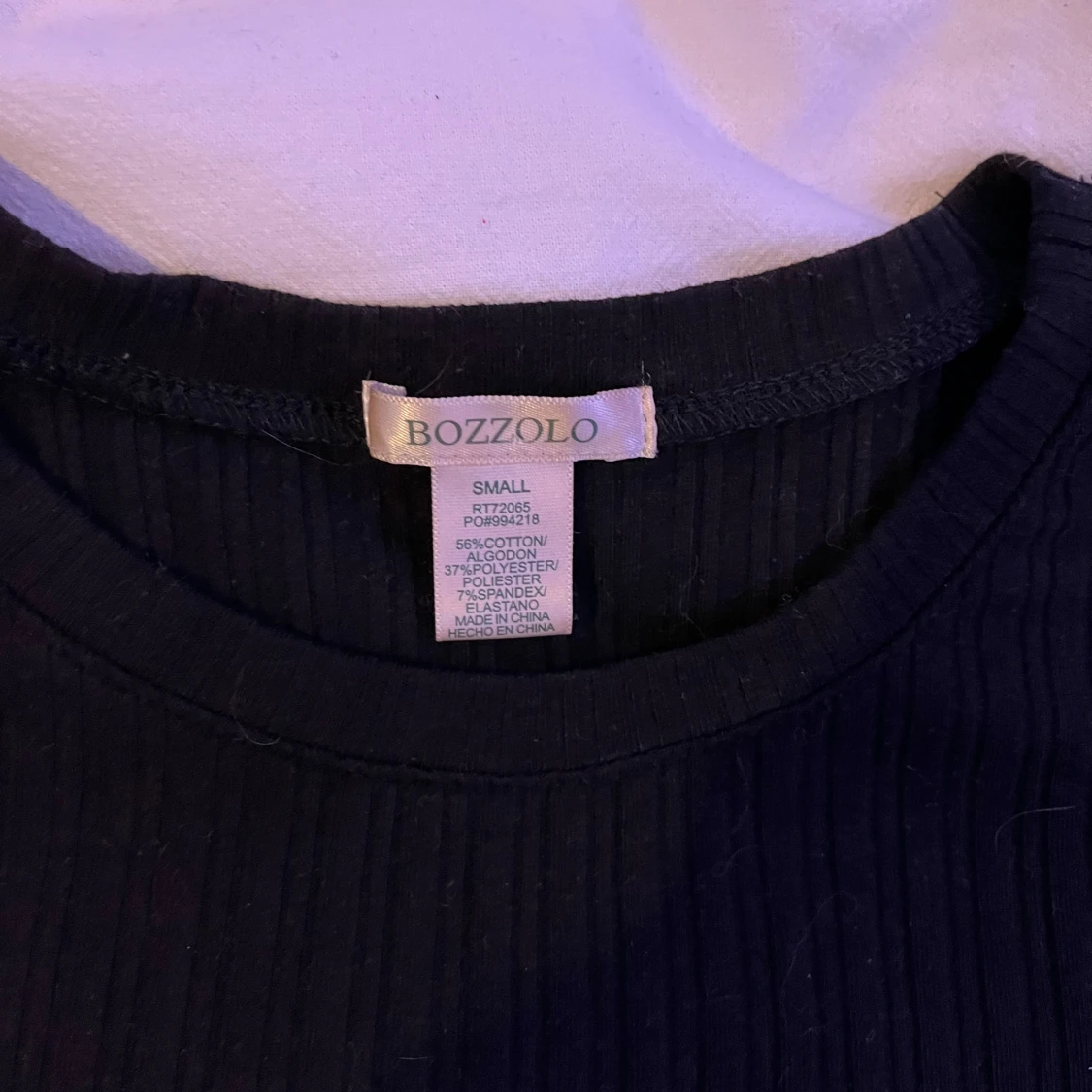 Svart ribbad topp från Bozzolo - 90