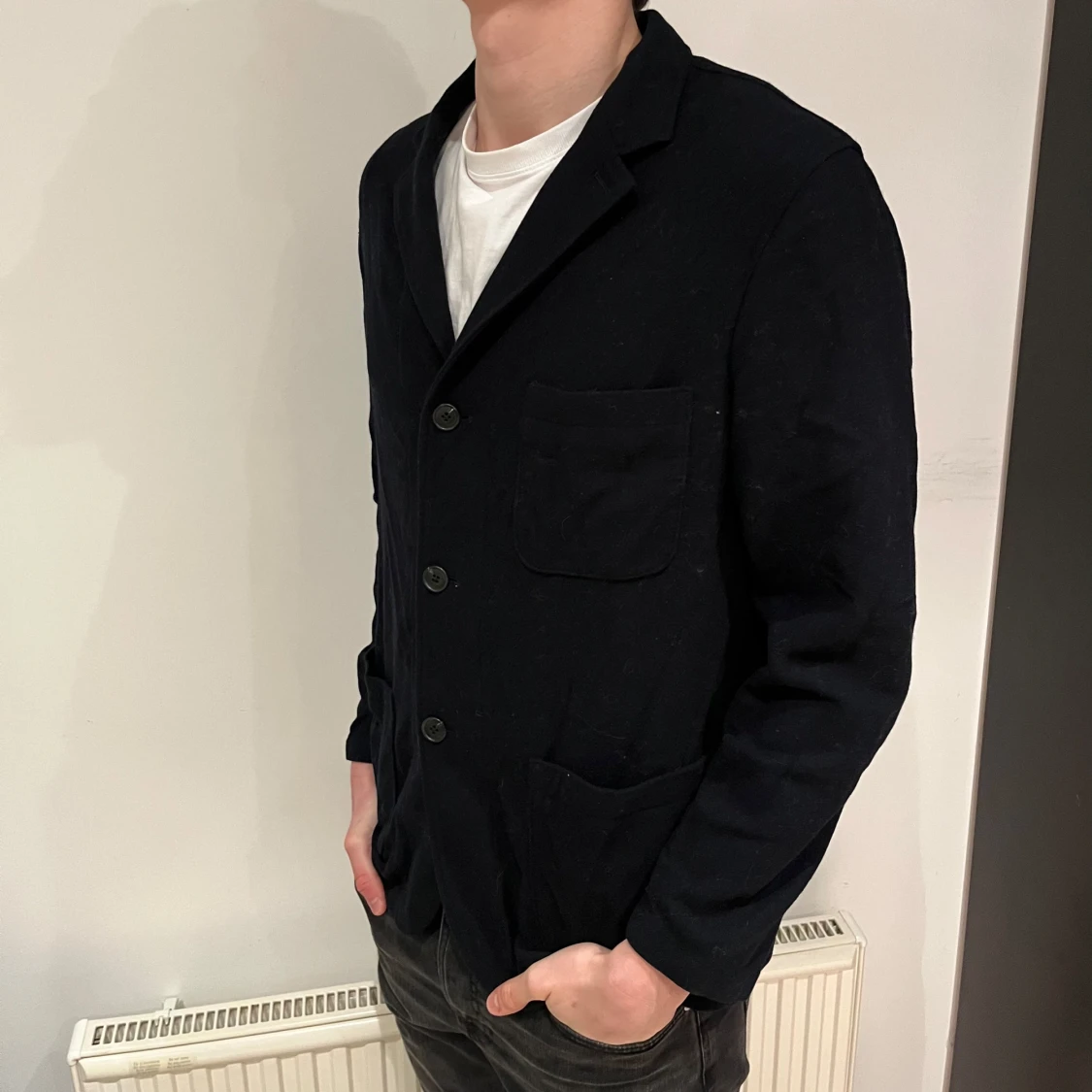 Marinblå cardigan - 1