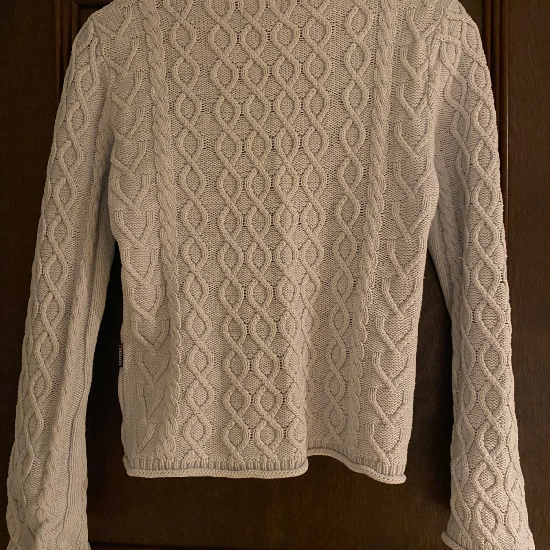 skickad tröja ljusblå  - 90