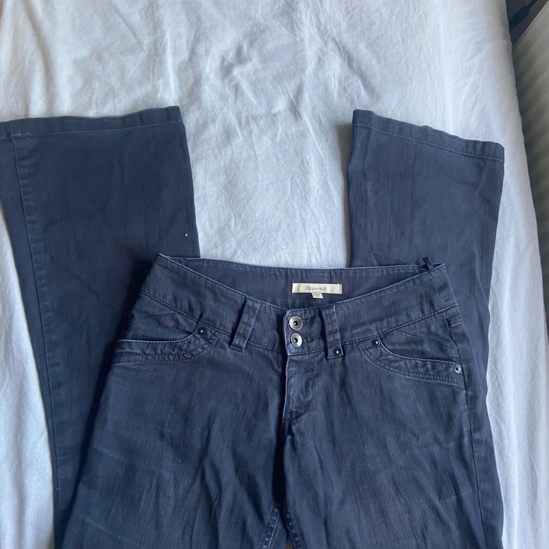 Svarta y2k bootcut jeans  - 90