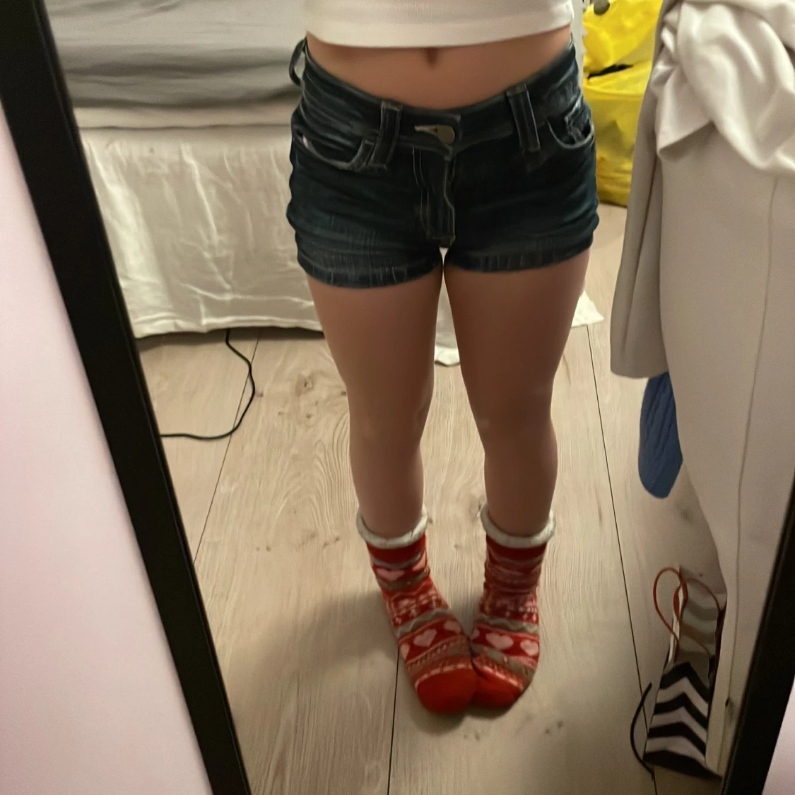 Mörkblå jeansshorts från H&M - 92