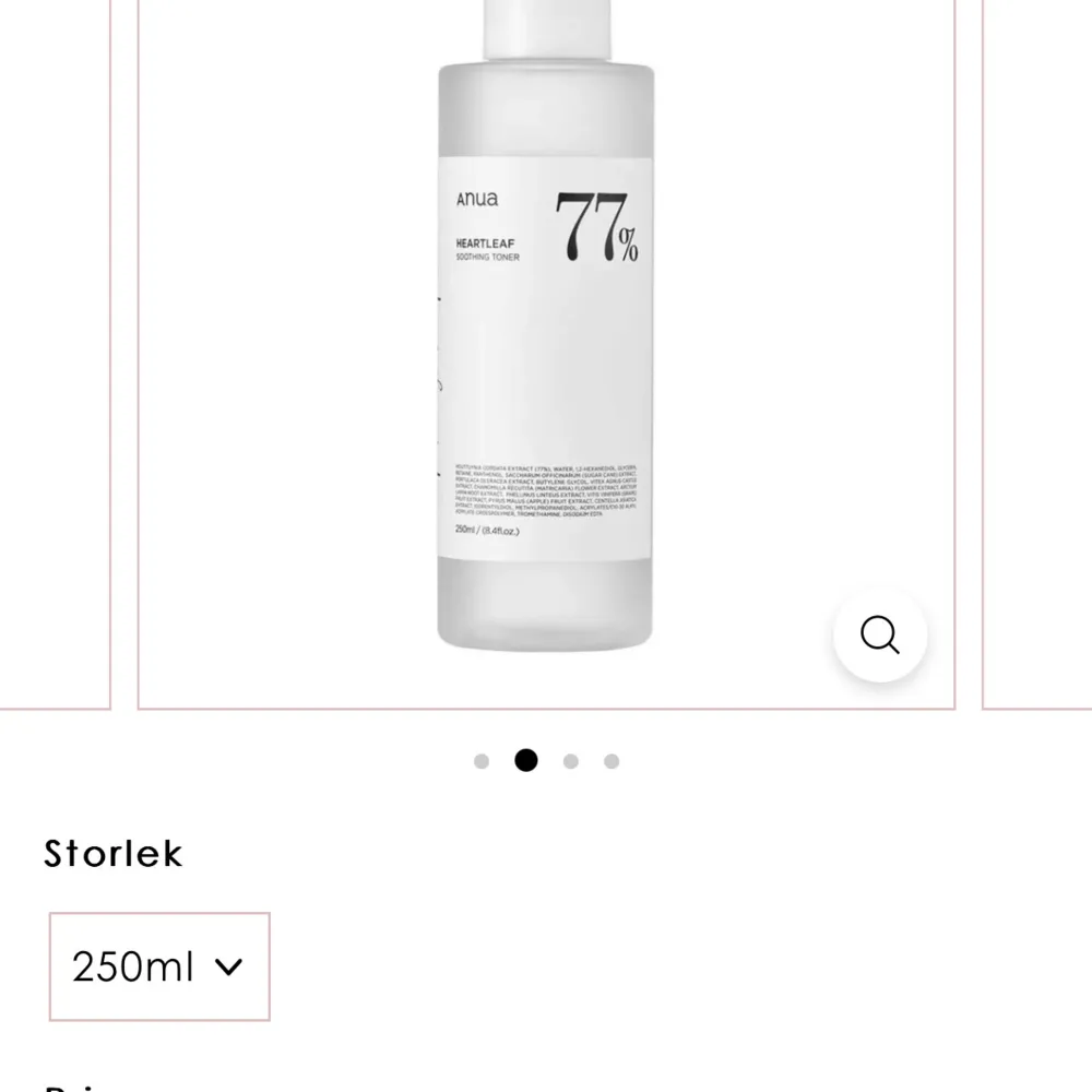 Anua heartleaf 77% toner.   Säljer pga passade ej min hy. Använd enstaka gånger endast. . Skönhet.